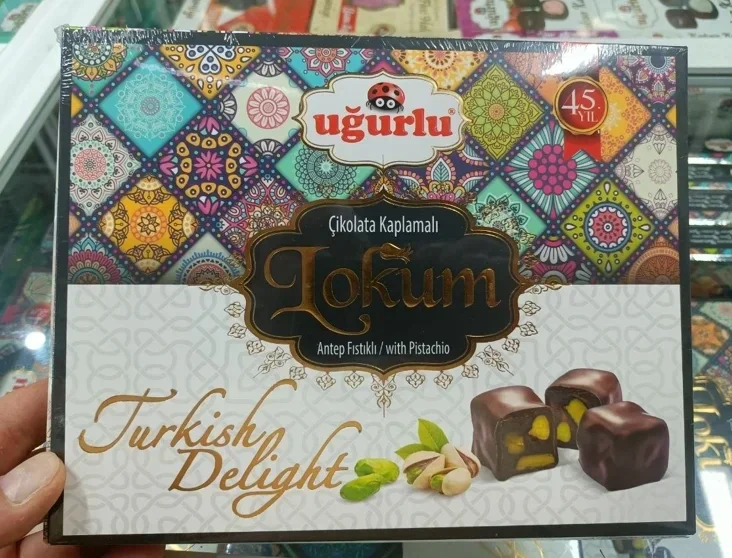 Рахат-лукум Uğurlu с фисташками в шоколаде 350 г