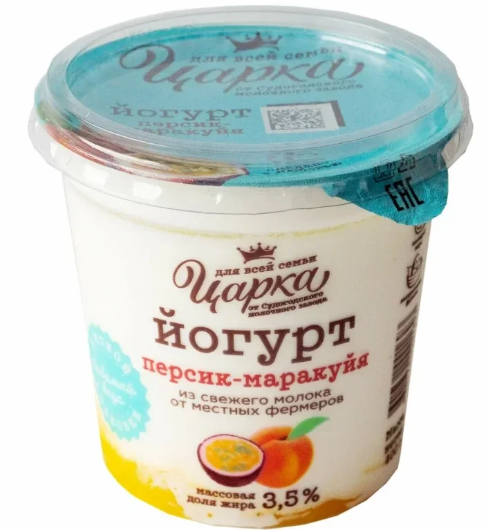Йогурт Царка 3,5% 400 г персик-маракуя
