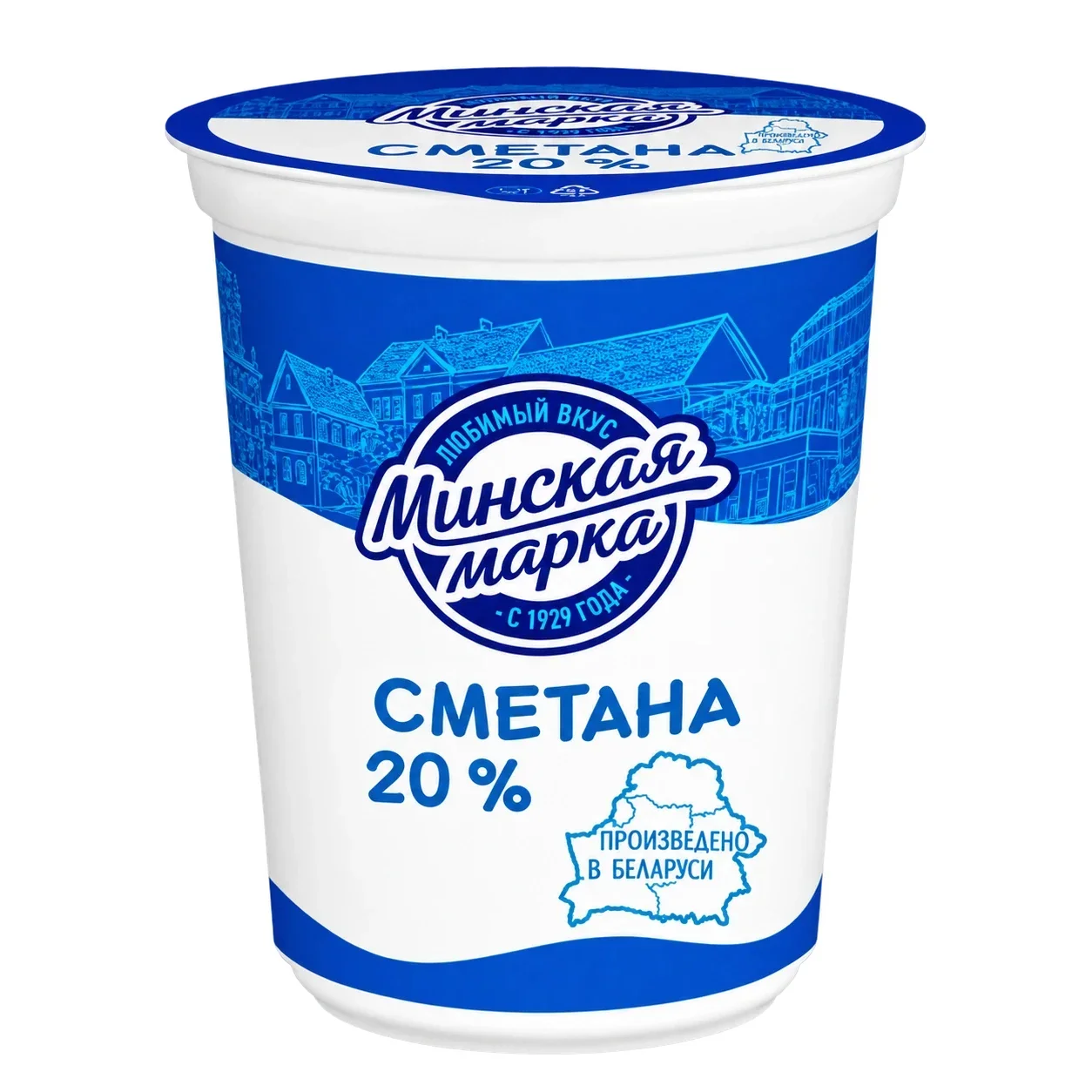 Сметана Минская марка 20% 380 г