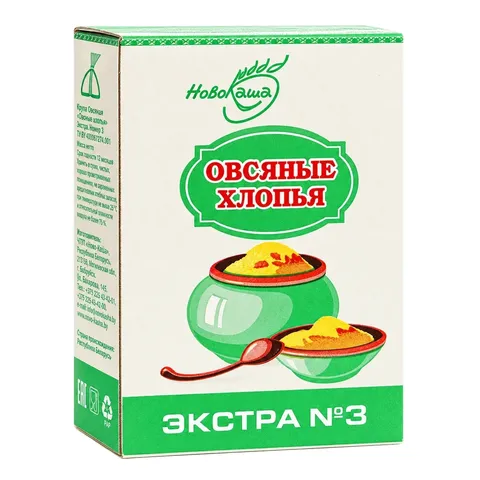 Хлопья овсяные Экстра №3 НовоКаша 500 г